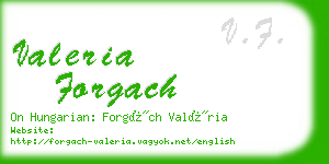 valeria forgach business card